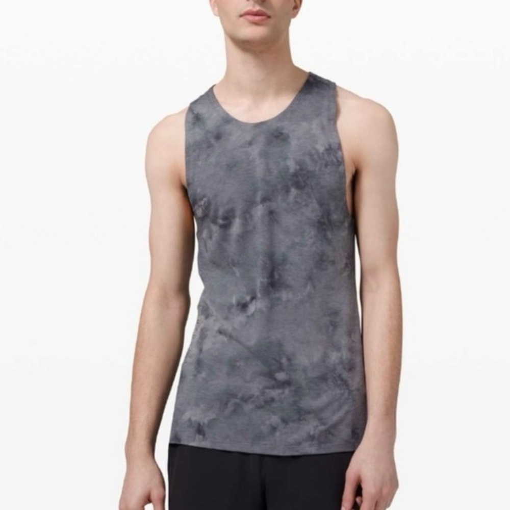 Lululemon Always Agile Tank Top Diamond Dye Asphalt Grey Black M